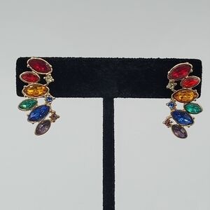 Multicolor Rainbow Crystal Earrings #2121